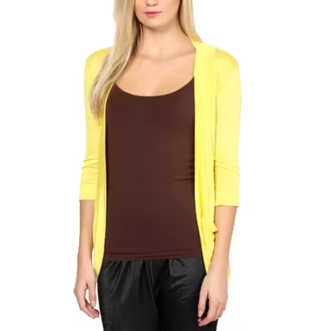 Stylish Plain Yellow Shrug