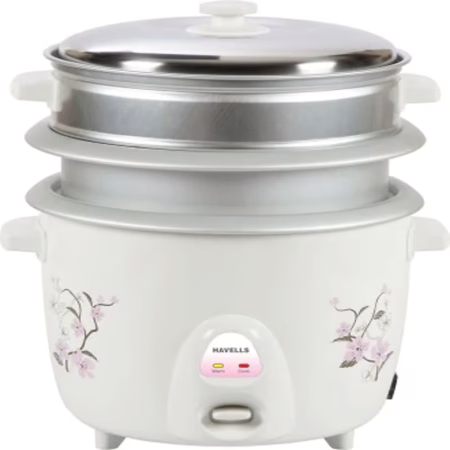 Havells Riso 2 Bowl 1.8 OL Electric Rice Cooker with Steaming Feature
