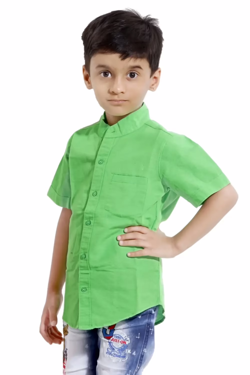 hushbhi baby boys casual green shirt