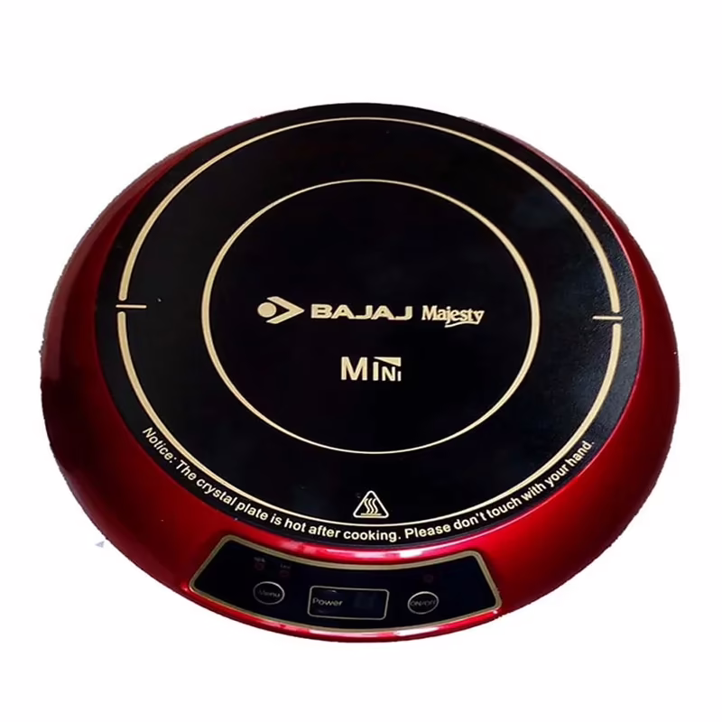 Bajaj 1200W Mini Induction Cooktop-Red