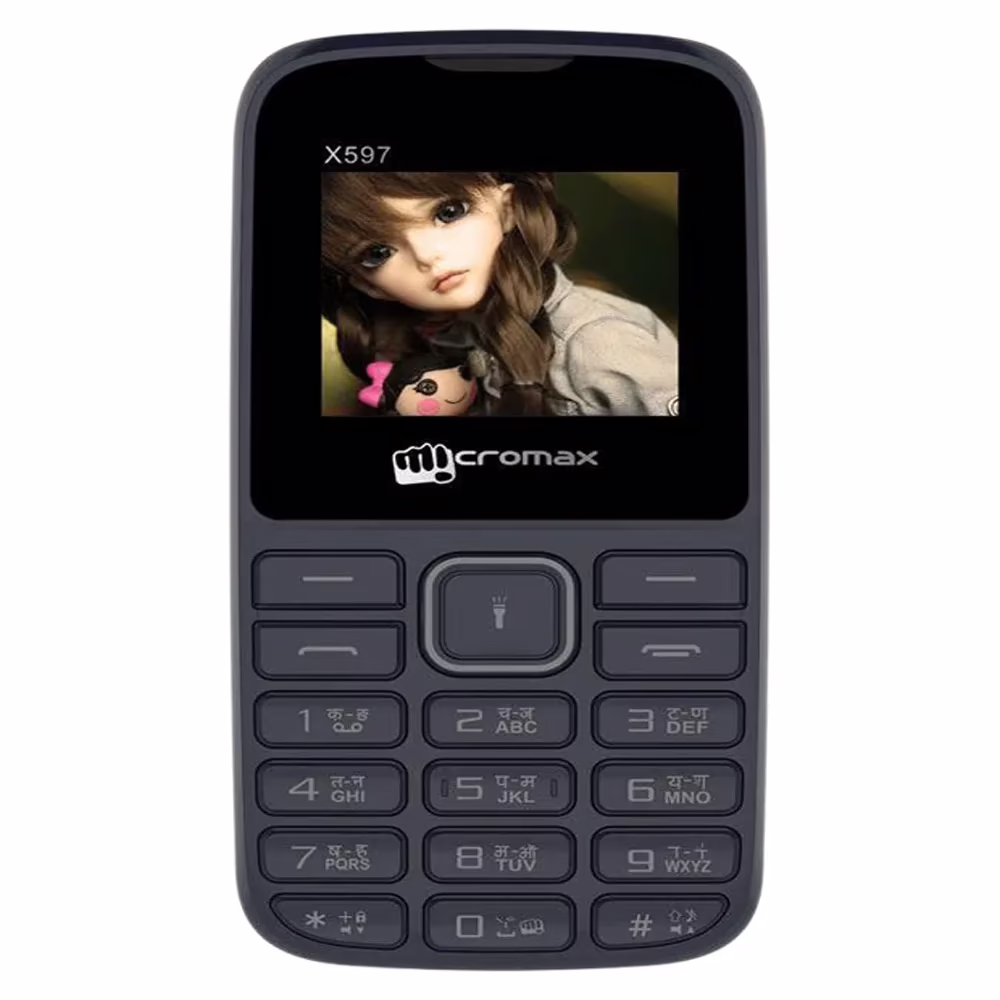 Micromax X597 (Blue) (Without Earphone & Charger)