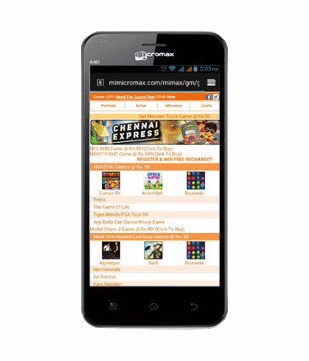 Micromax Bolt A40 Gray