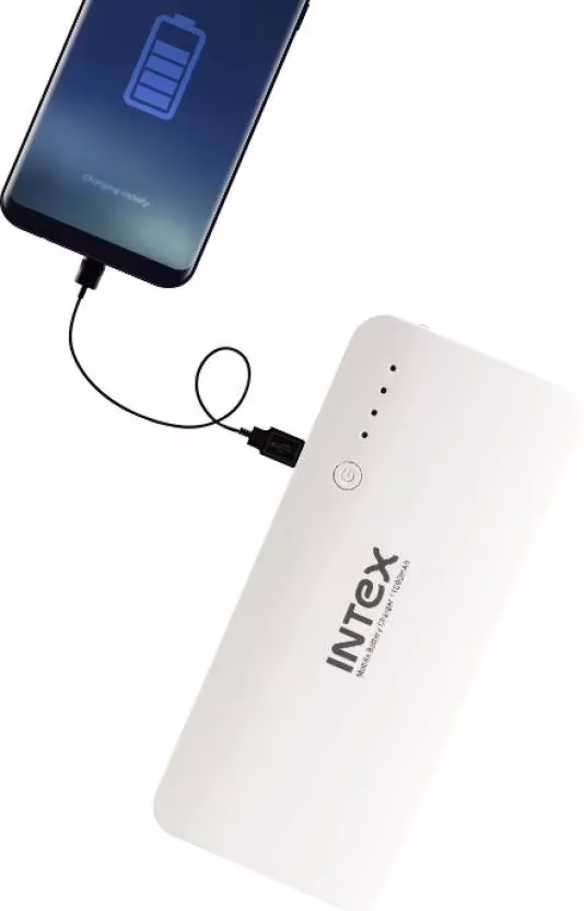 Intex IT-PB11K 11000 mAh Power Bank - White - for iOS and Android Devices