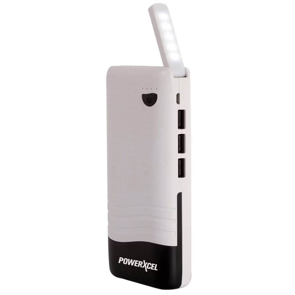 PowerXcel Fast Charge 15000 mAh Power Bank - White