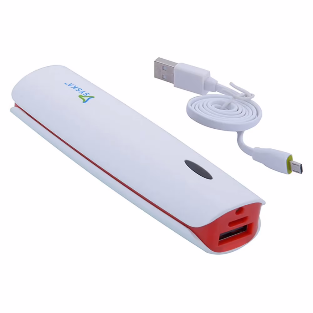 Syska Power Tube 2600 mAh USB Power Bank - White