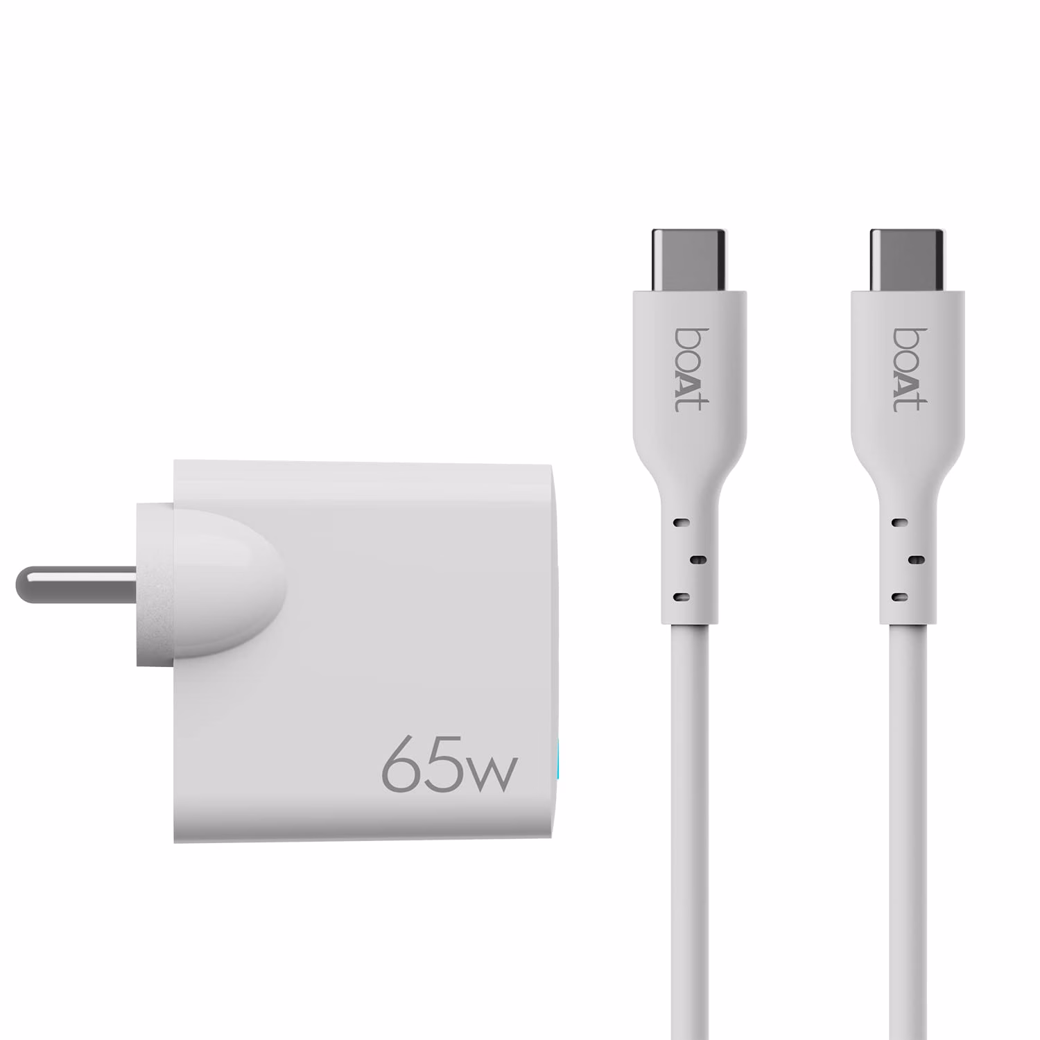 boAt 65 W GaN 3.1 A Multiport Mobile Charger with Detachable Cable??(White)