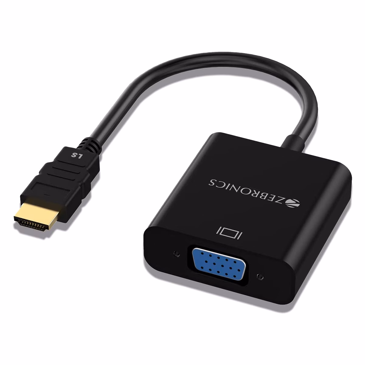 Zebronics HDMI Adapter 0.23 m ZEB-HAV01??(Compatible with Desktop, Laptop, Black, One Cable)
