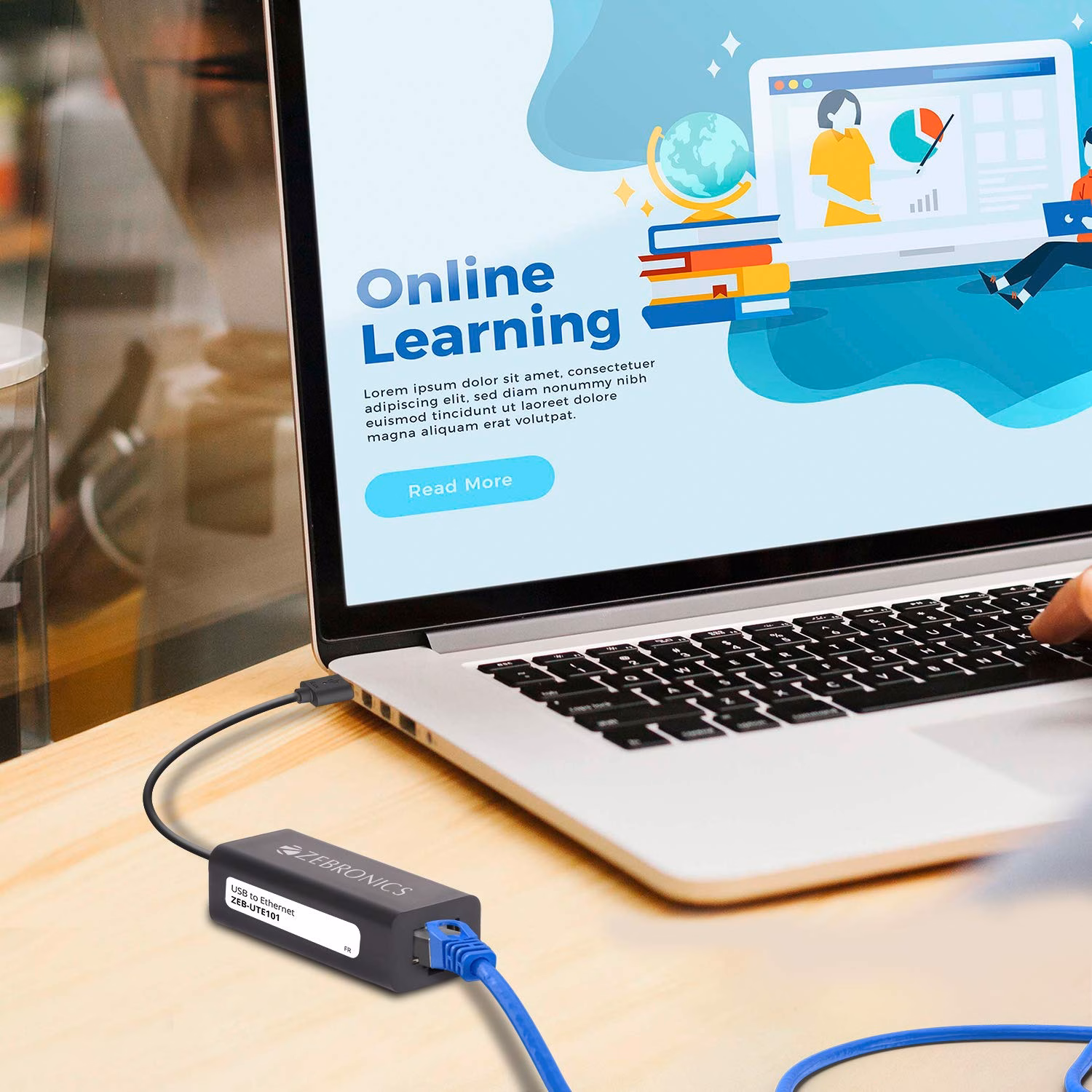 Zebronics Zeb-CTE100 Type C to RJ45 Ethernet LAN Adapter Up to 1000 Mbps Lan Adapter??(1000 Mbps) - Image 3