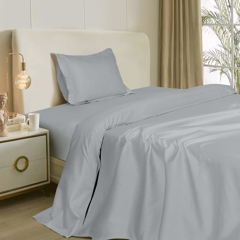 Seasons Slate Blue Bedsheets for Single Bed & 1Pillow Covers