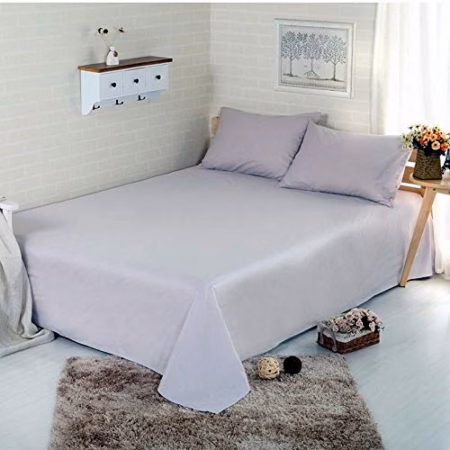 Seasons Double Grey Bedsheet with 2 Pillow Cover