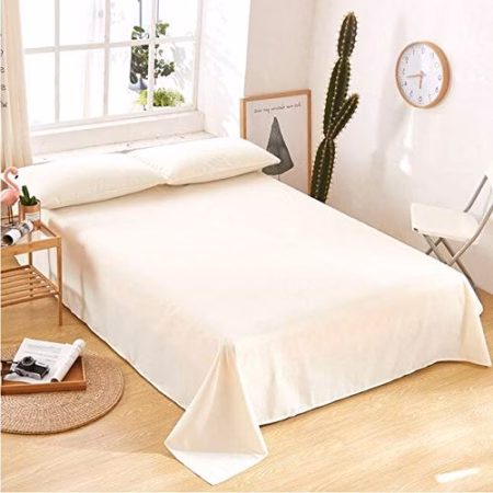 Seasons Double Ivory Bedsheet with 2 Pillow Cover