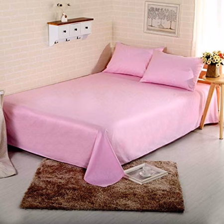 Seasons Double Pink Bedsheet with 2 Pillow Cover