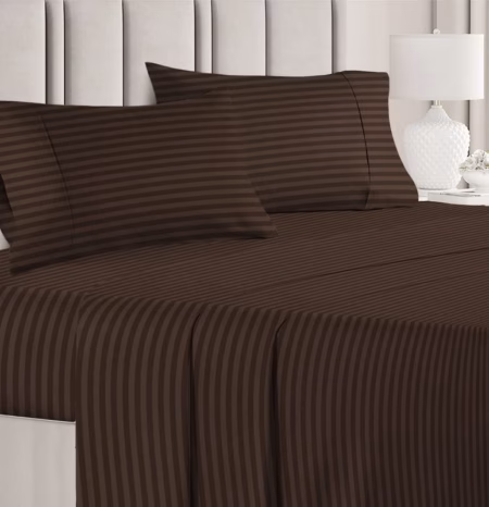 Seasons Bedsheet for Double Bed King Size with 2 Pillow Covers, Brown