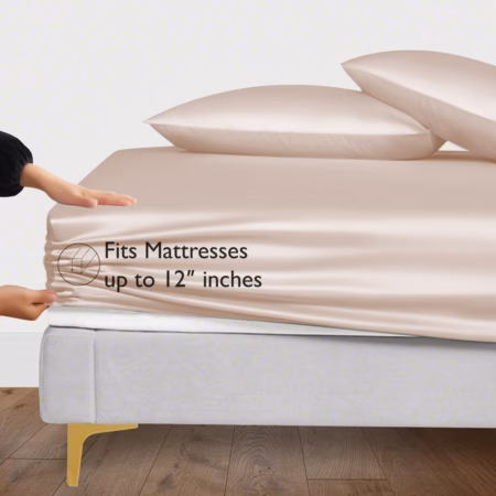 Seasons Bamboo Silk Fitted Taupe Colour Bedsheet