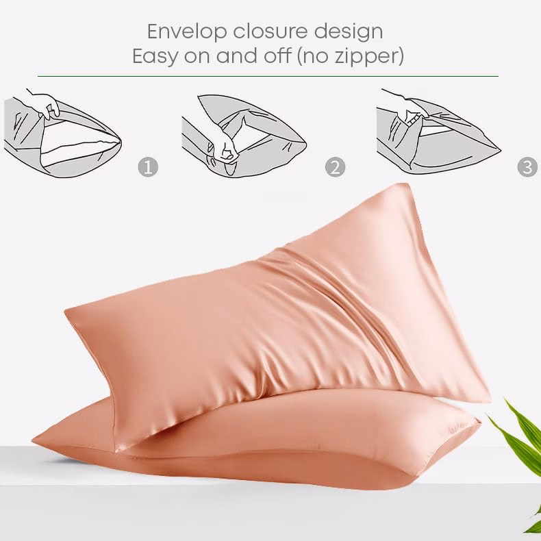 Seasons Silk Rose Gold Colour Bedsheet with Deep Pocket - Image 4