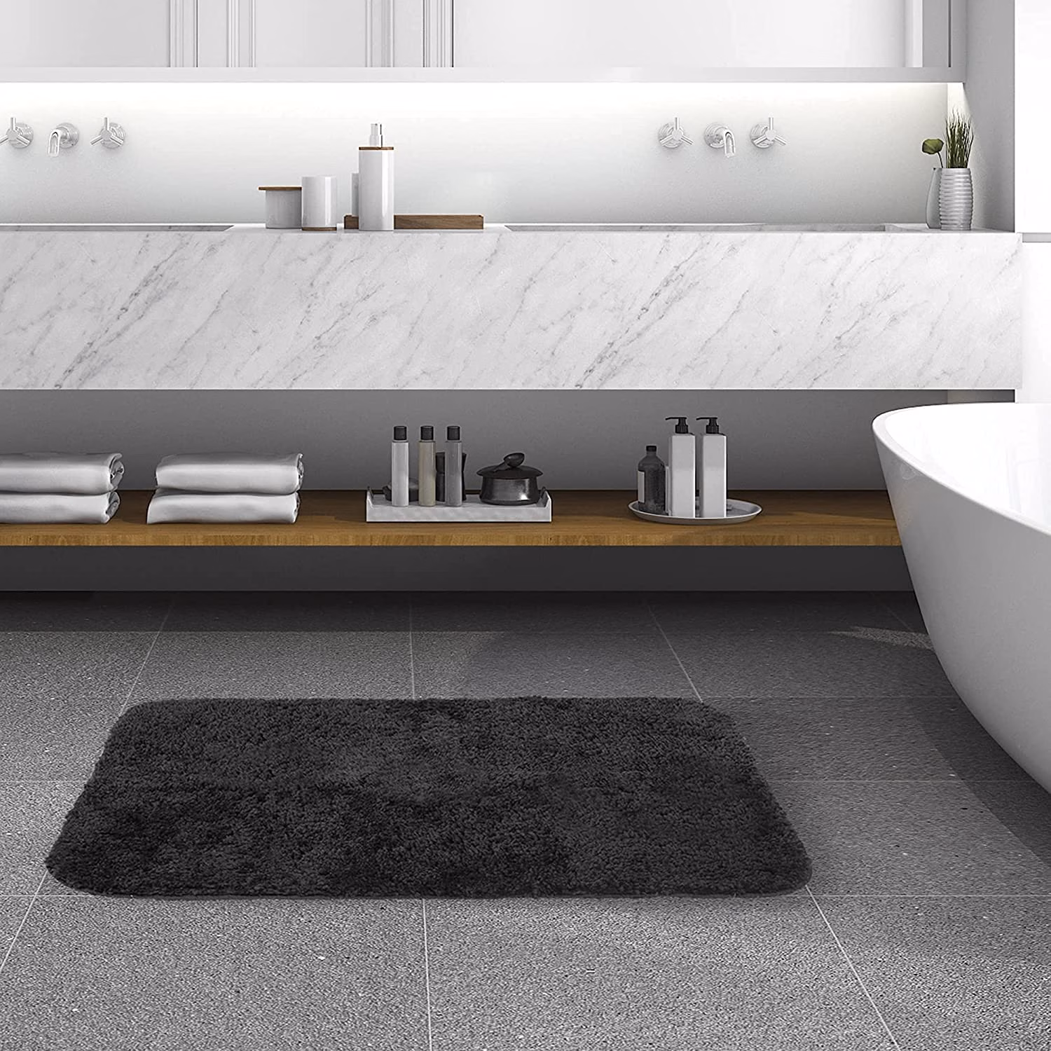 Seasons Microfiber Anti-Skid Door Mats for Home,Grey - Image 3