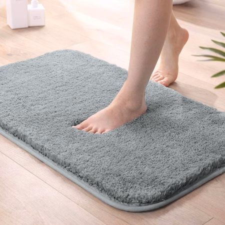 Seasons Bath Mat for Bathroom, Silver, Pack of 1