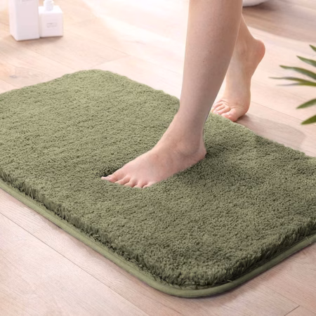 Seasons Bath Mat for Bathroom, Green, Pack of 1