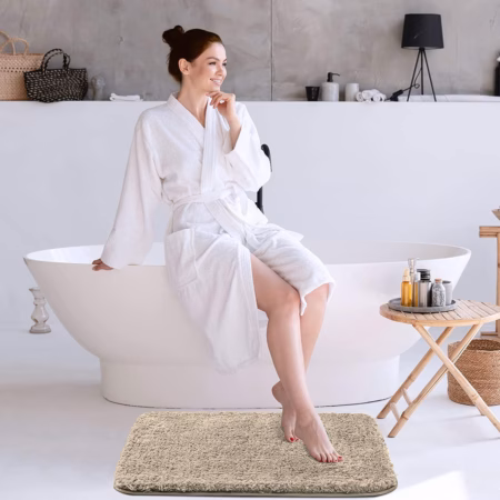 Seasons Bath Mat for Bathroom, Door, Beige,Pack of 1