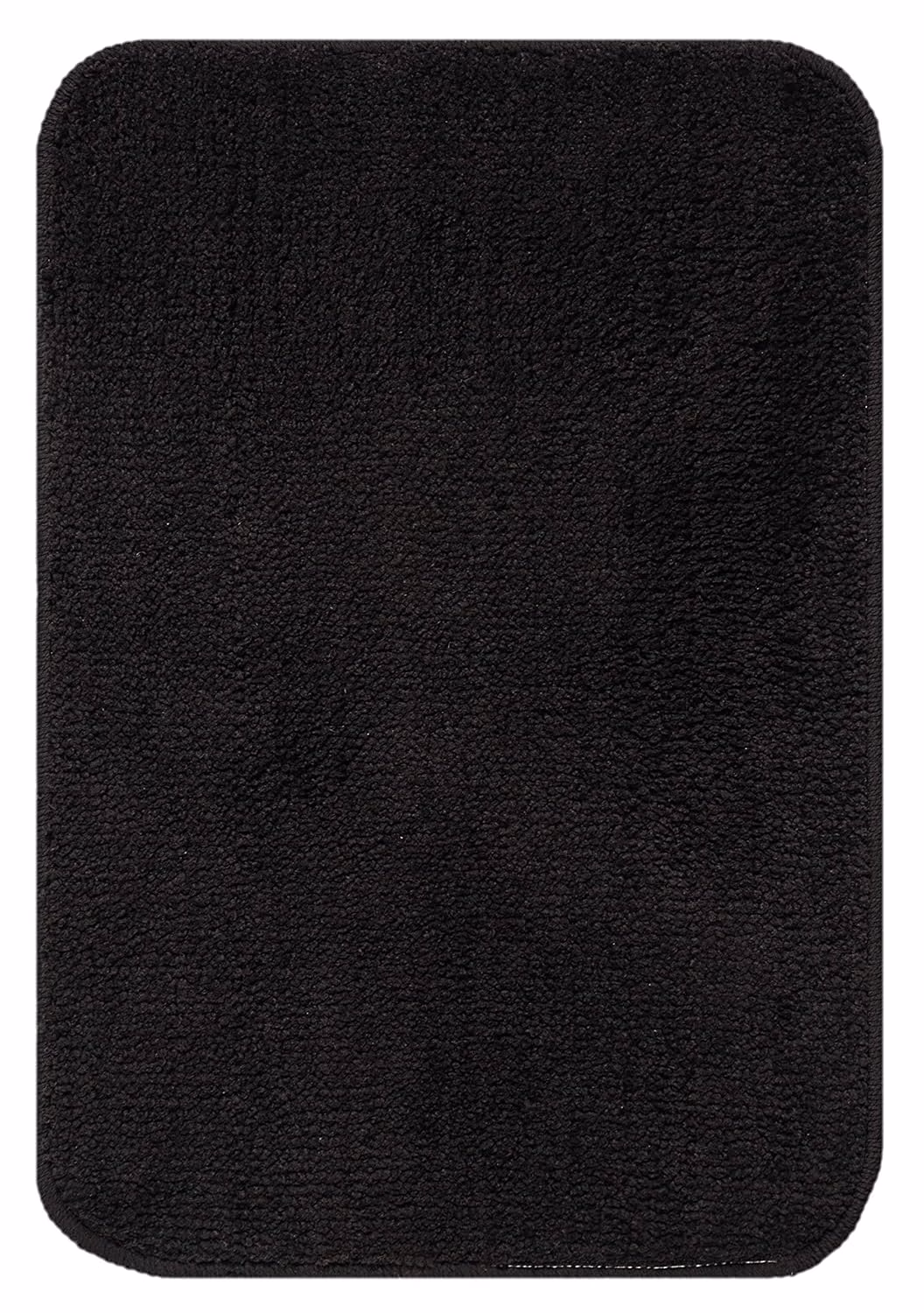 Seasons Microfiber Anti-Skid Bath Mat Pack of 2, Black - Image 3