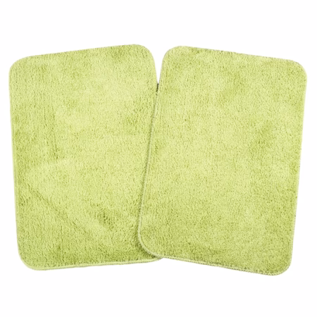 Sesaons Microfiber Bath Mat Pack of 2, Green