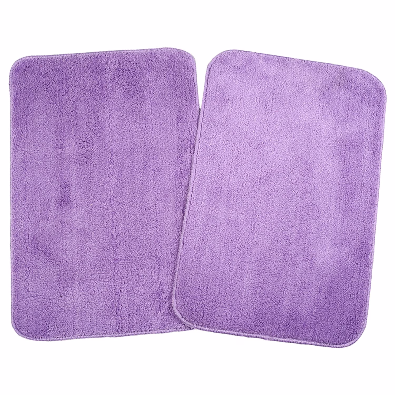 Seasons Microfiber Anti-Skid Bath Mat Pack of 2, Purple - Image 3
