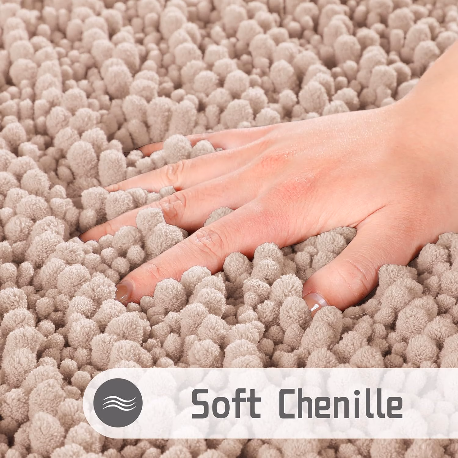 Seasons Soft Bath Mat for Bathroom, Beige - Image 3