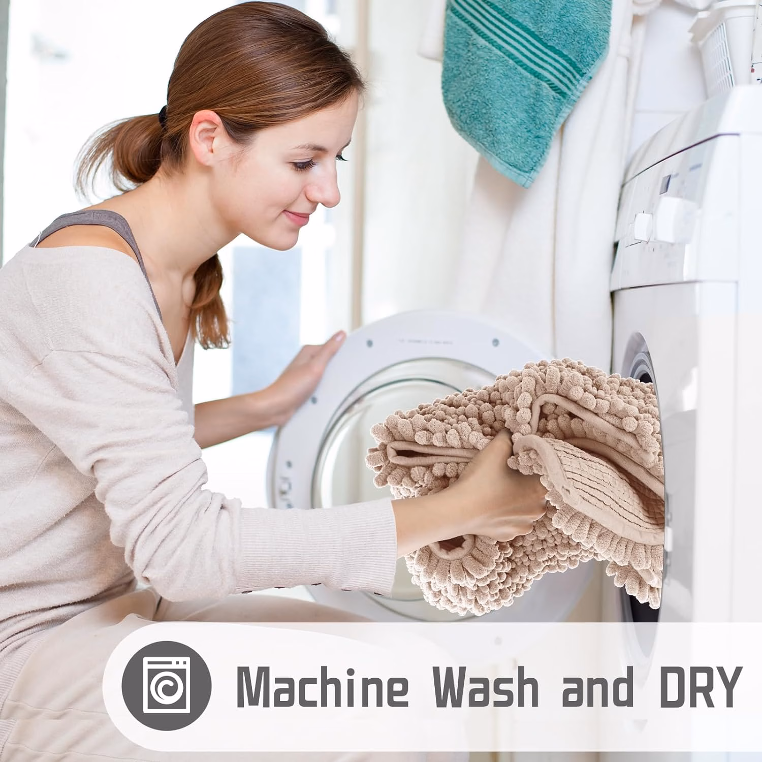 Seasons Soft Bath Mat for Bathroom, Beige - Image 4