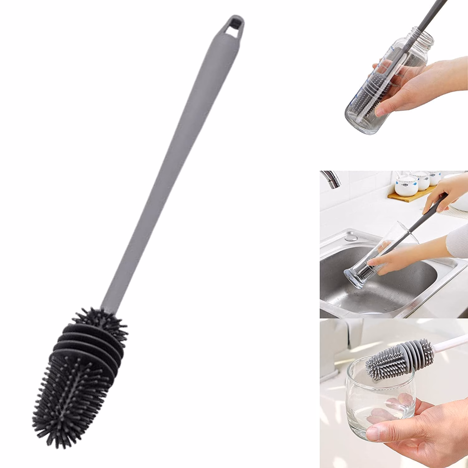 Seasons Extra Long Bottle Cleaning Brush Cleaner for Washing Narrow Neck Beer, Wine, Brewing Bottles, Hummingbird Feeder. - Image 3