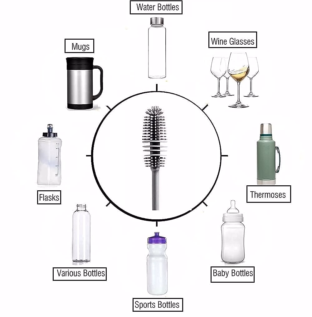 Seasons Extra Long Bottle Cleaning Brush Cleaner for Washing Narrow Neck Beer, Wine, Brewing Bottles, Hummingbird Feeder.