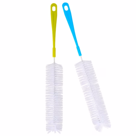 Seasons 2 Pcs Long Bottle Cleaning Brush for Clean of Bottles, Cleaning Brush Glass and Bottle Plastic Cleaning Brush Water Bottle Cleaner Tool Nylon Brush,Random Colour( Pack of 2)
