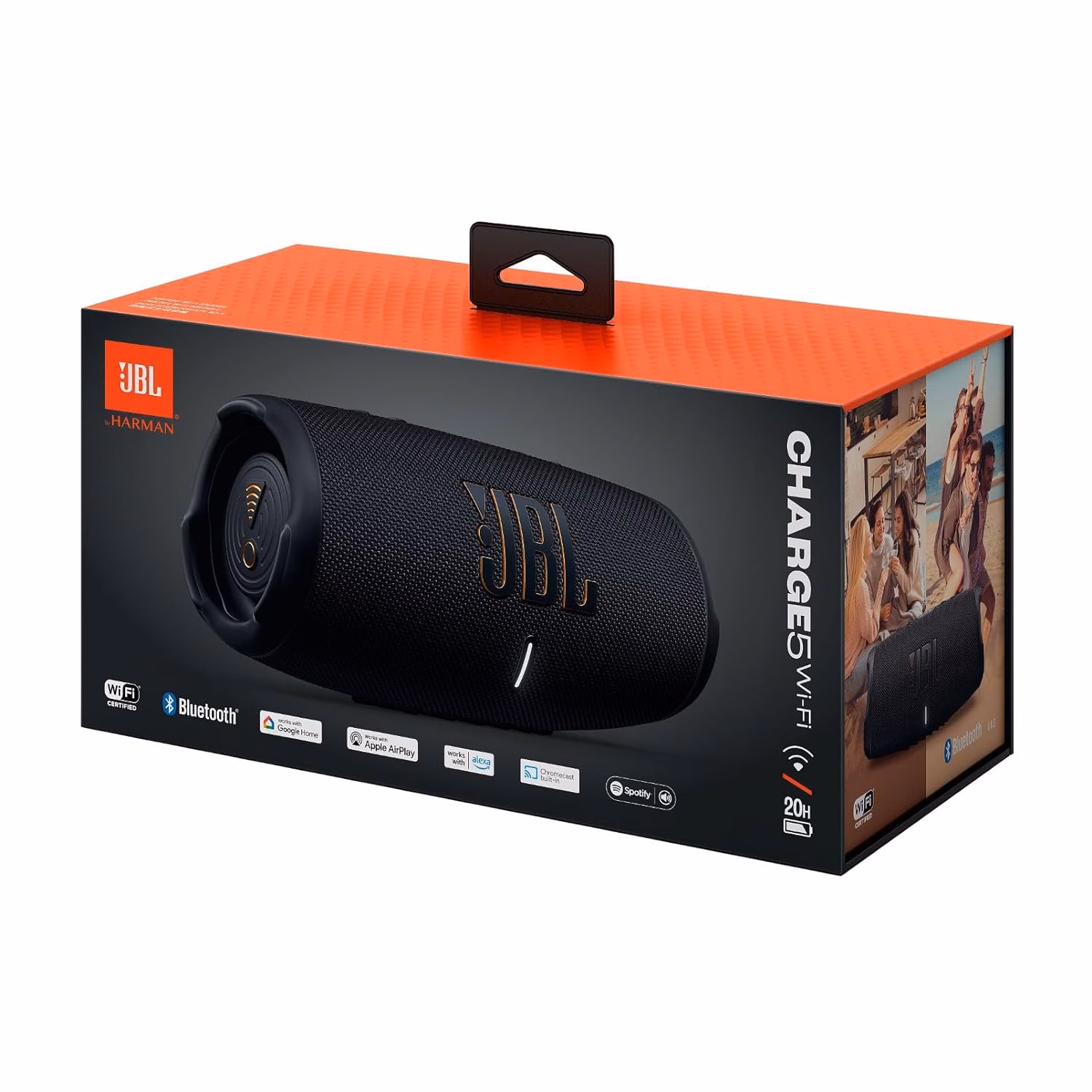 JBL Charge 5 Wifi, 20H Playtime, Deep Bass, Built-in Powerbank, IP67 Water/Dustproof 40 W Bluetooth Speaker?(Black, Stereo Channel) - Image 3