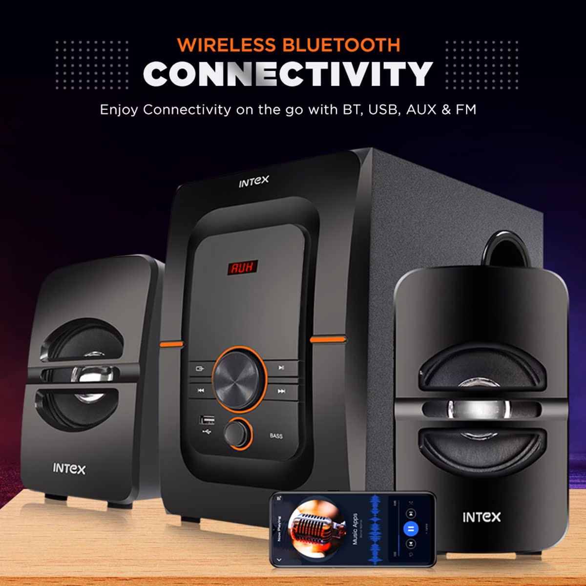 Intex 2.1 Bang Plus FMUB OS 54 W Bluetooth Home Theatre?(Black, 2.1 Channel) - Image 4