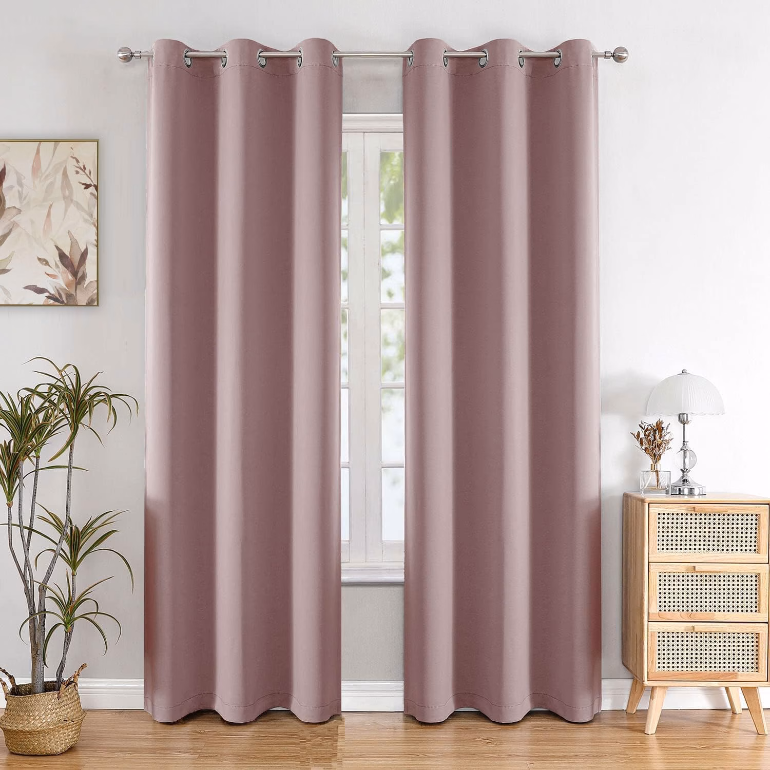 Seasons Dark Lavender Curtains 4 Feet & Single Piece
