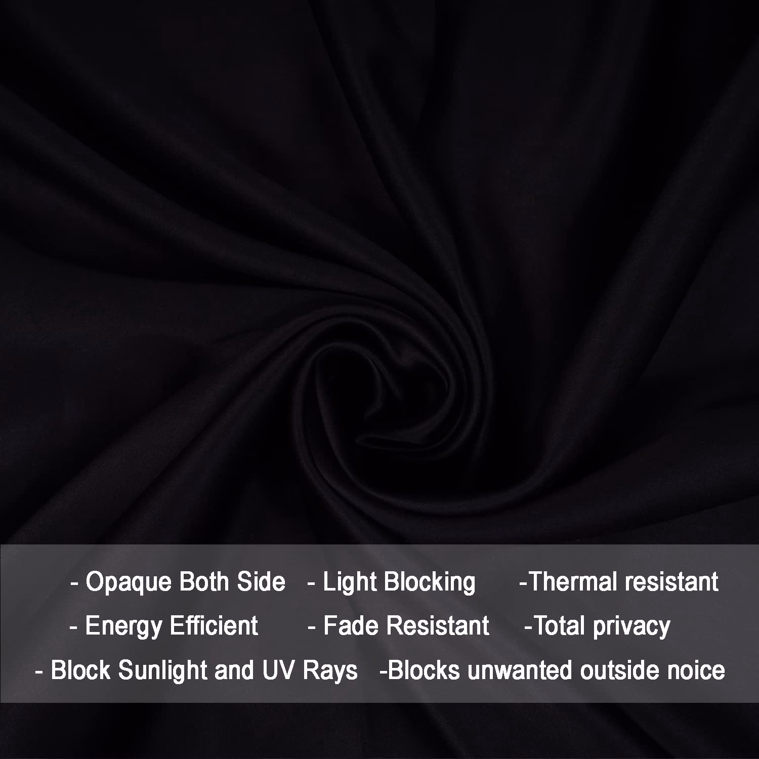 Seasons Black Colour Curtains 4 Feet & Single Piece - Image 4