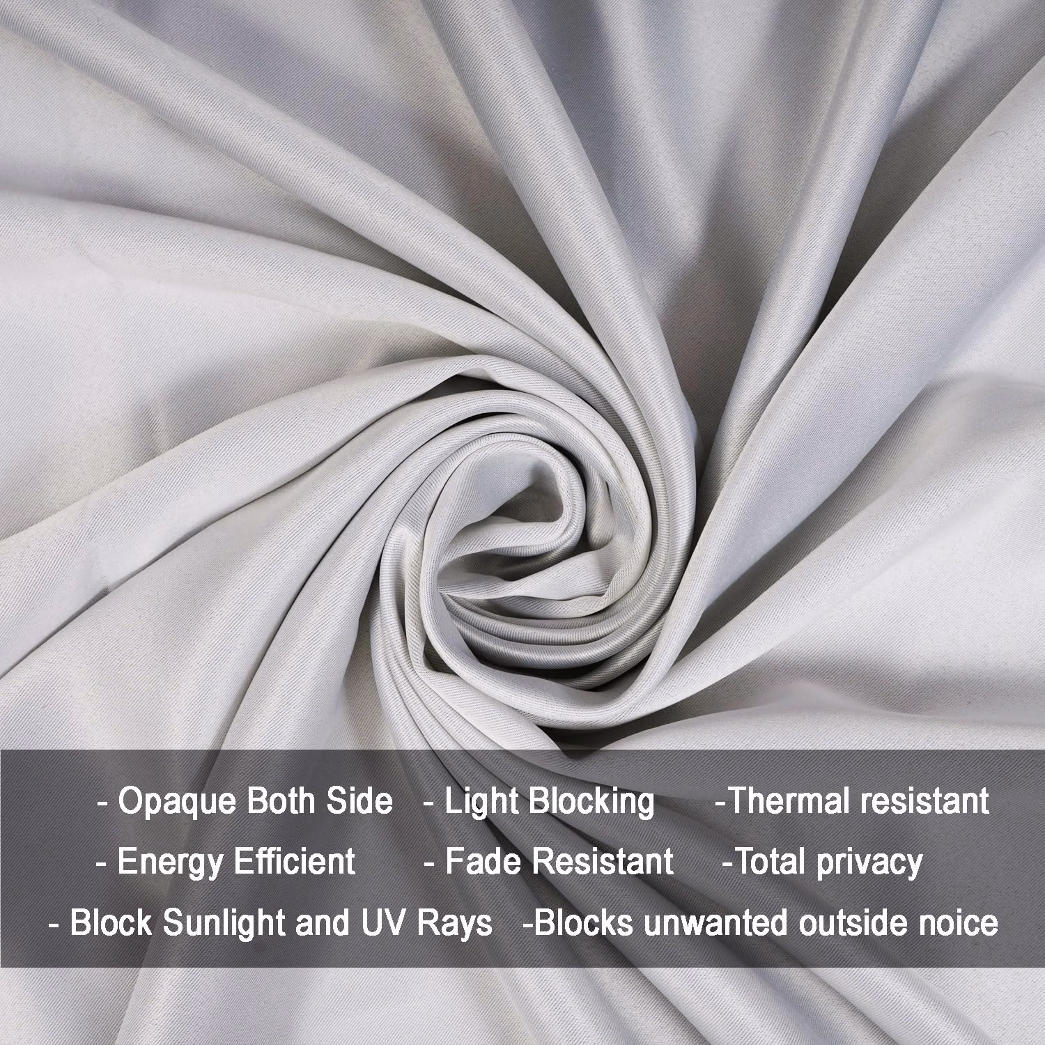 Seasons Greyish White Colour Curtains 4 Feet & Single Piece - Image 4