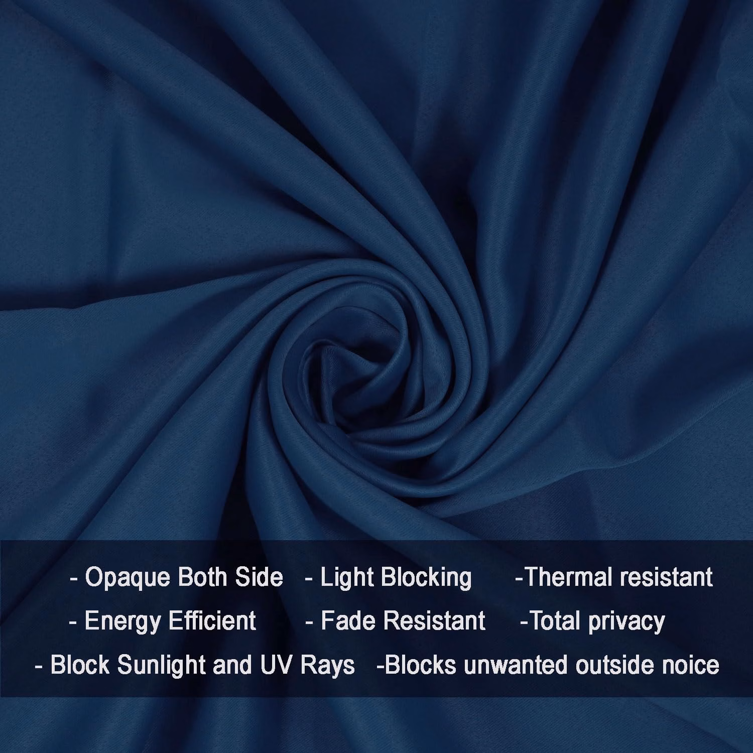 Seasons Navy Blue Colour Curtains 4 Feet & Single Piece