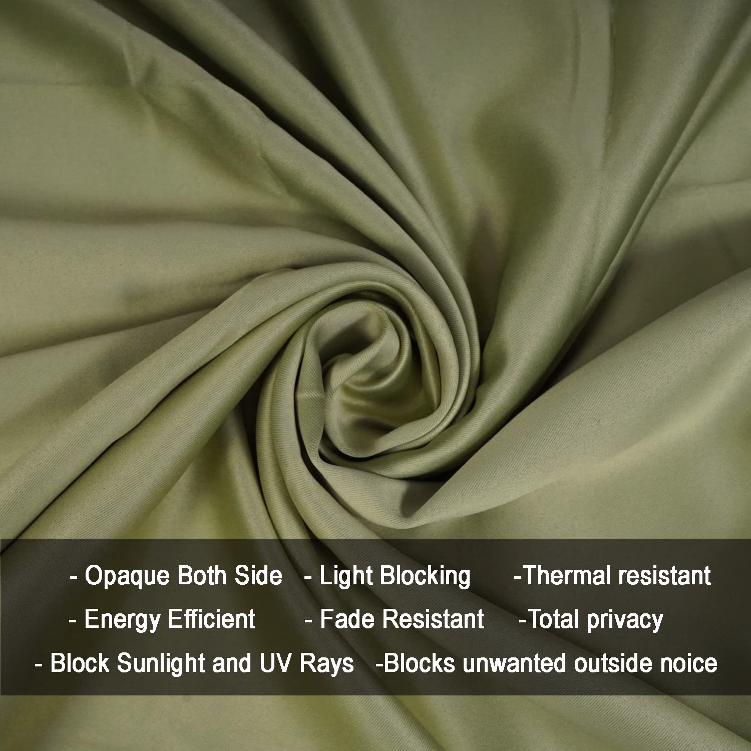 Seasons Window Avacado Green Curtains 5 Feet