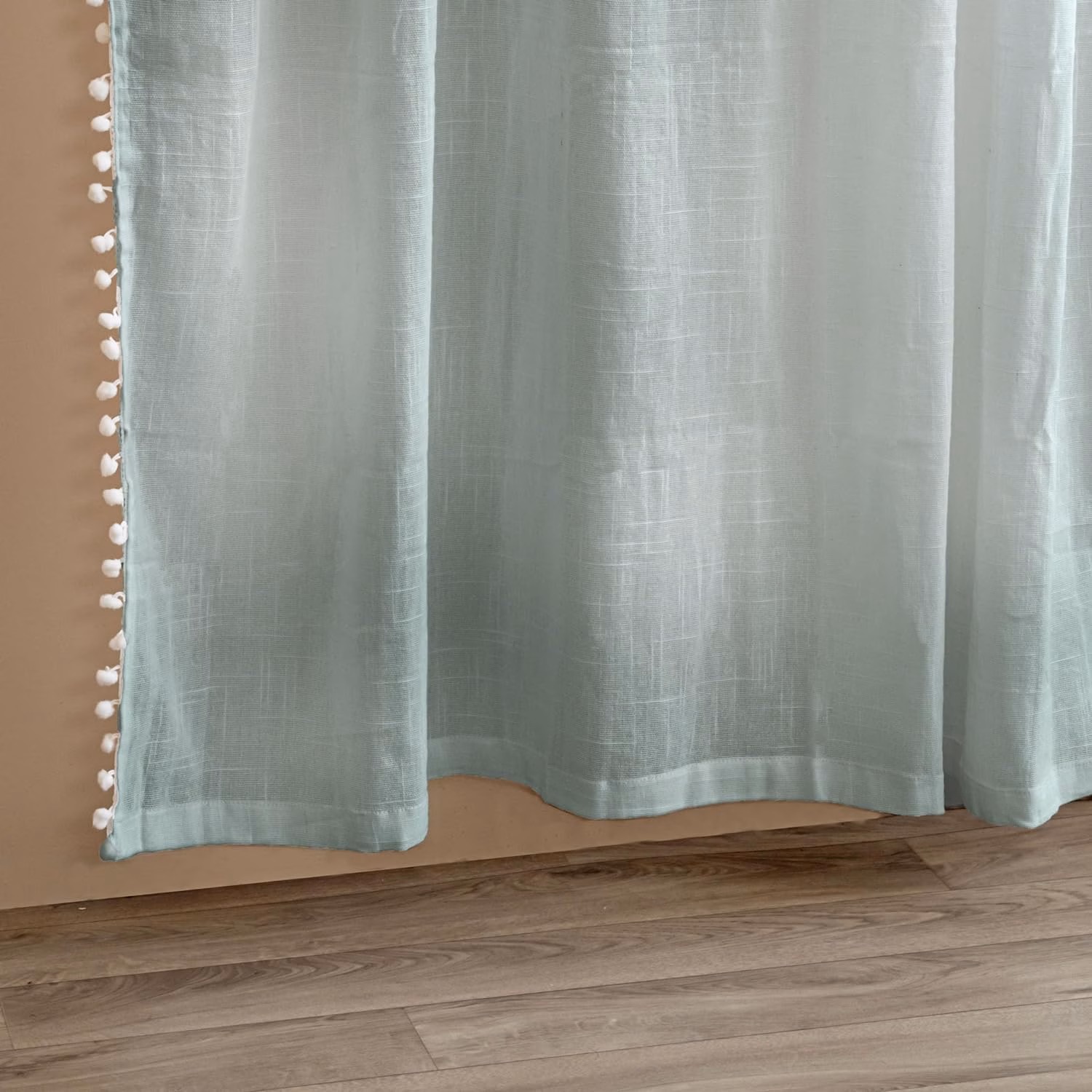 Seasons Sheer Curtains 5 Feet Drapes, Silver Grey - Image 4