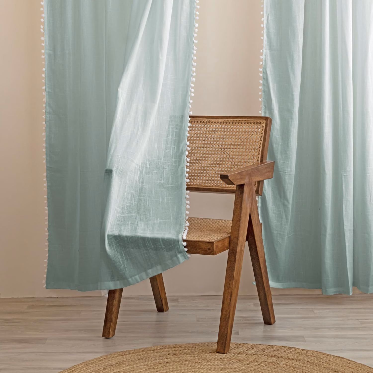 Seasons Sheer Curtains with Rod Pocket Style, Silver Grey - Image 3