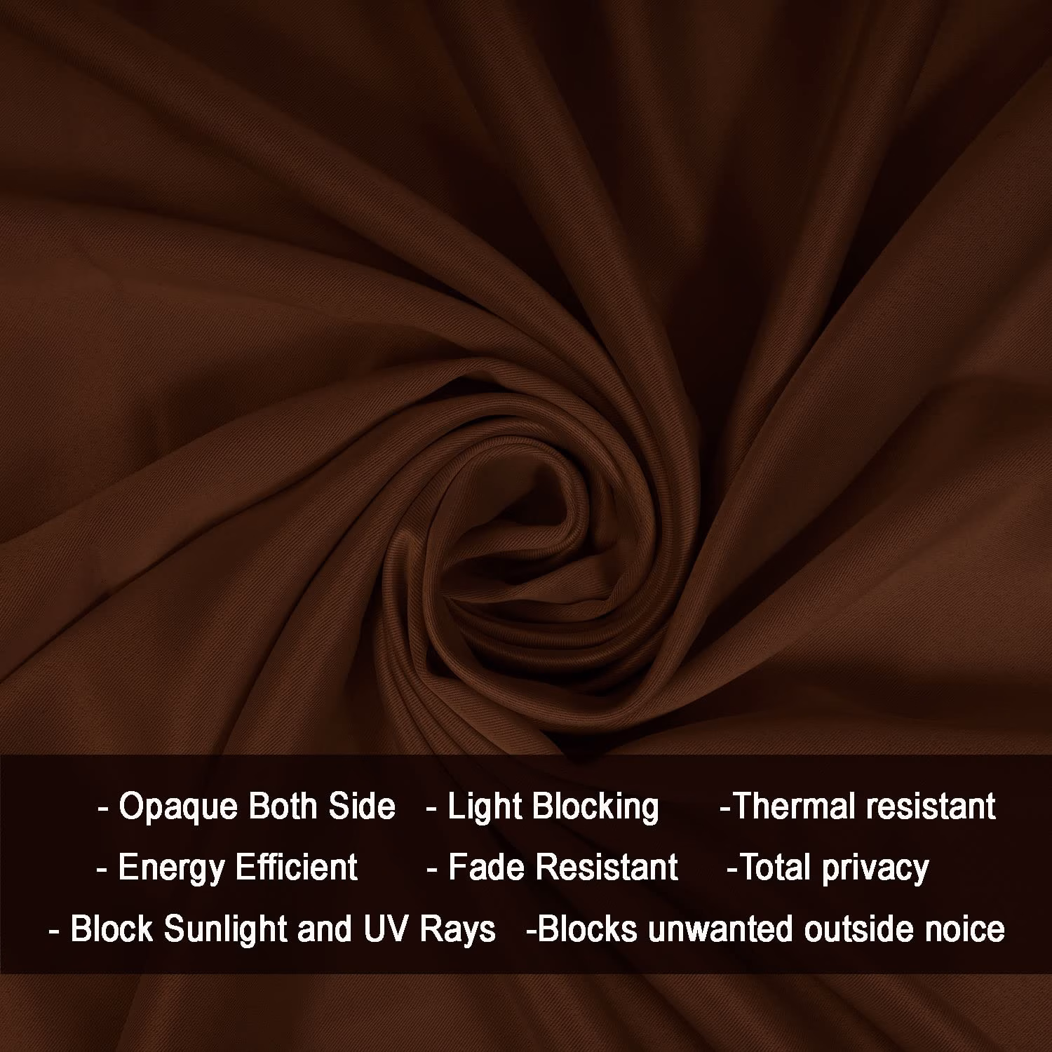 Seasons Dark Brown Curtains Room Darkening 8 Feet Long Door - Image 4