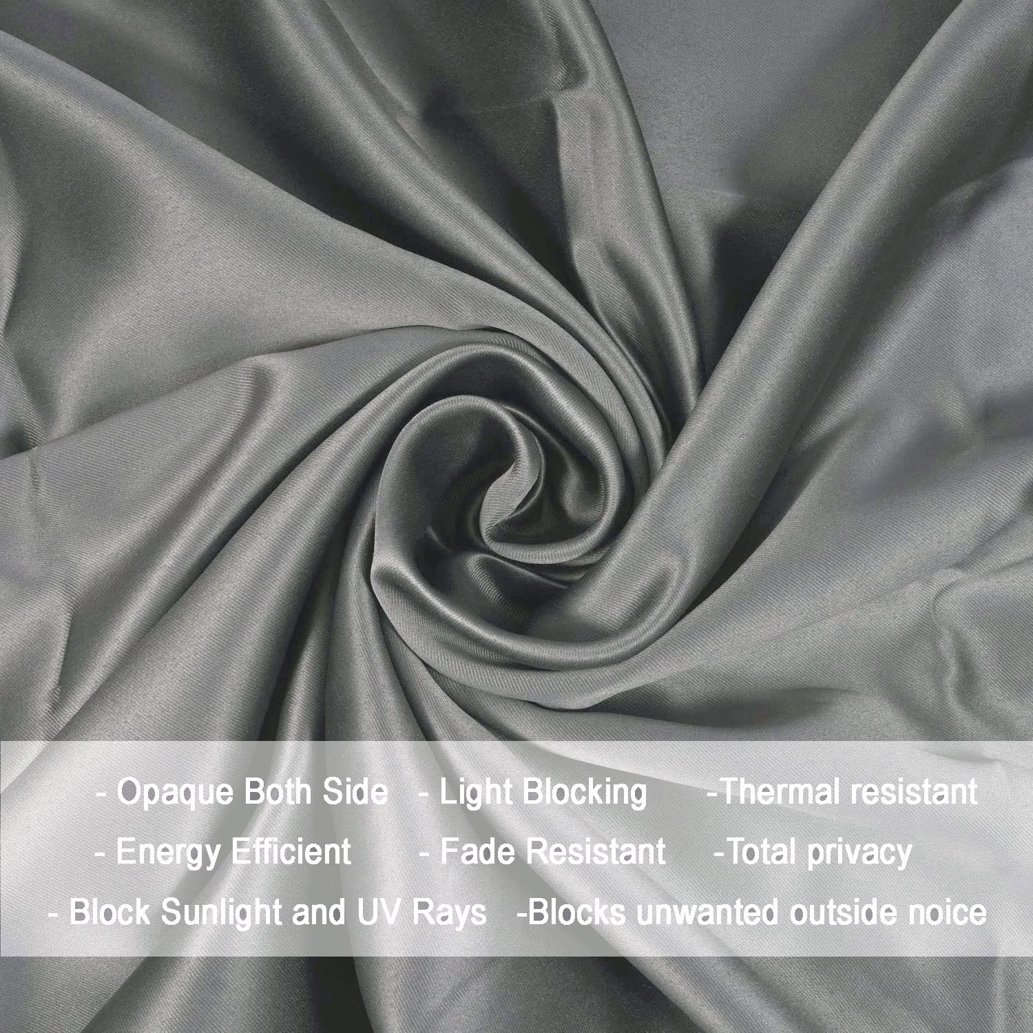 Seasons Long Door Curtains 9 Feet Set of 2, Grey