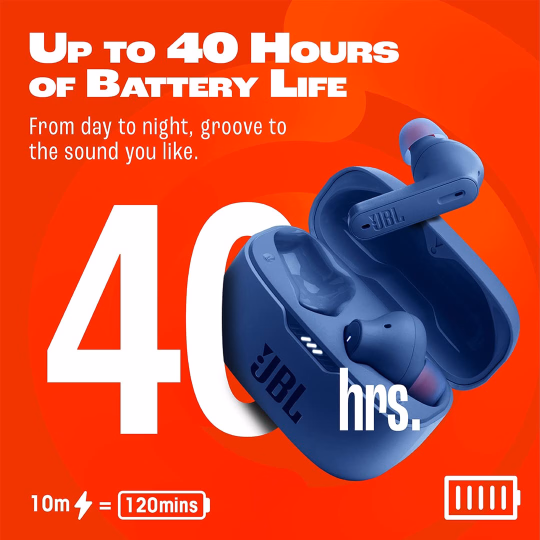 JBL Tune 230NC TWS, Active Noise Cancellation, 40Hr Playtime, JBL App & Speed Charge Bluetooth Headset??(Blue, True Wireless) - Image 4