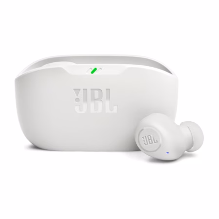 JBL Wave Buds TWS, 32Hr Playtime, IP54, Smart Ambient & TalkThru Mode, JBL App, Bluetooth Headset??(White, In the Ear)