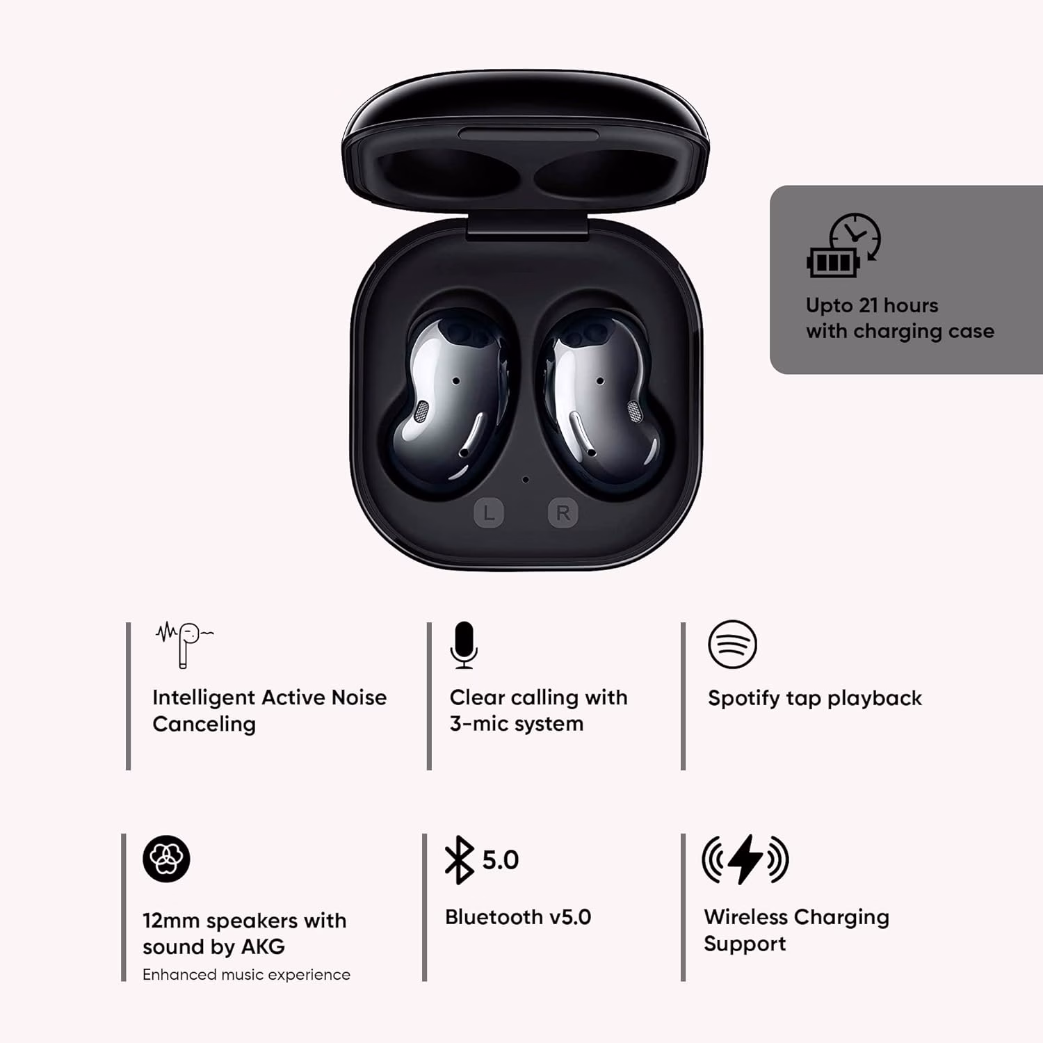 SAMSUNG Galaxy Buds Live Bluetooth Headset??(Mystic Black, True Wireless) - Image 3