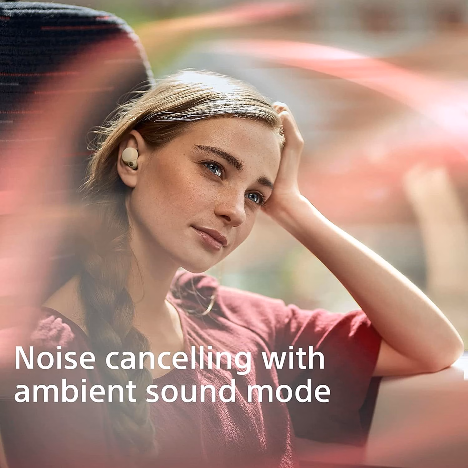 SONY WF-LS900N Battery Life: 20hours, Noise Cancellation, TWS Bluetooth Headset??(Beige, True Wireless) - Image 4