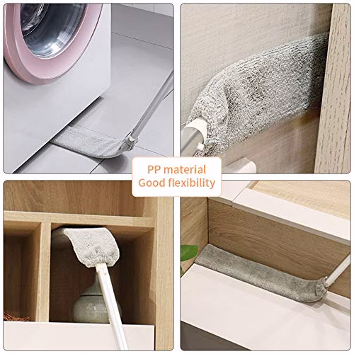 Seasons Dust Brush, Retractable Gap Dust Cleaning Artifact Good Grips Microfiber Hand Duster, Removable and Washable Telescopic Dust Collector for Home Bedroom Kitchen - Image 4