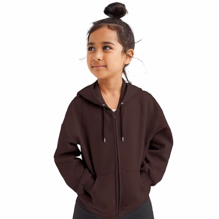 Girl's Soft Cotton Brown Hooded