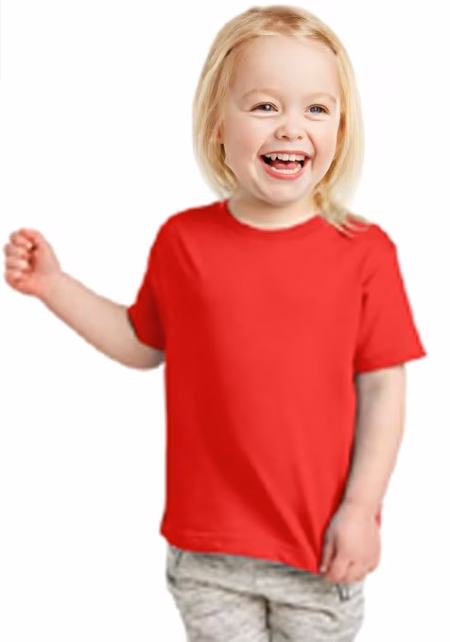 Girls Half Sleeves Red T shirt