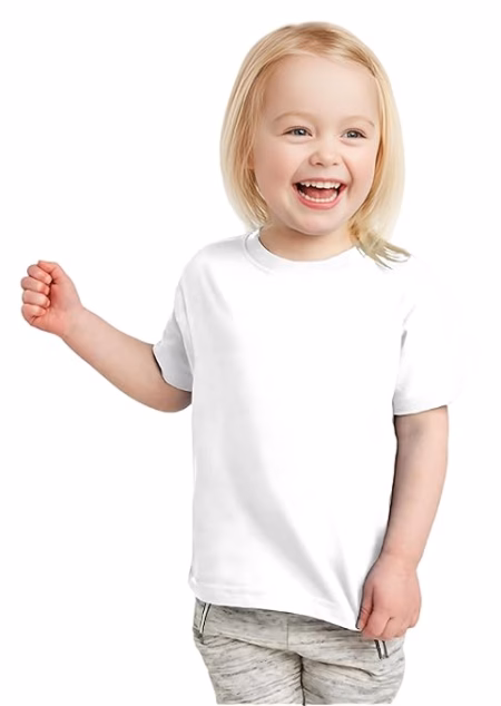 Girls Half Sleeves White T shirt